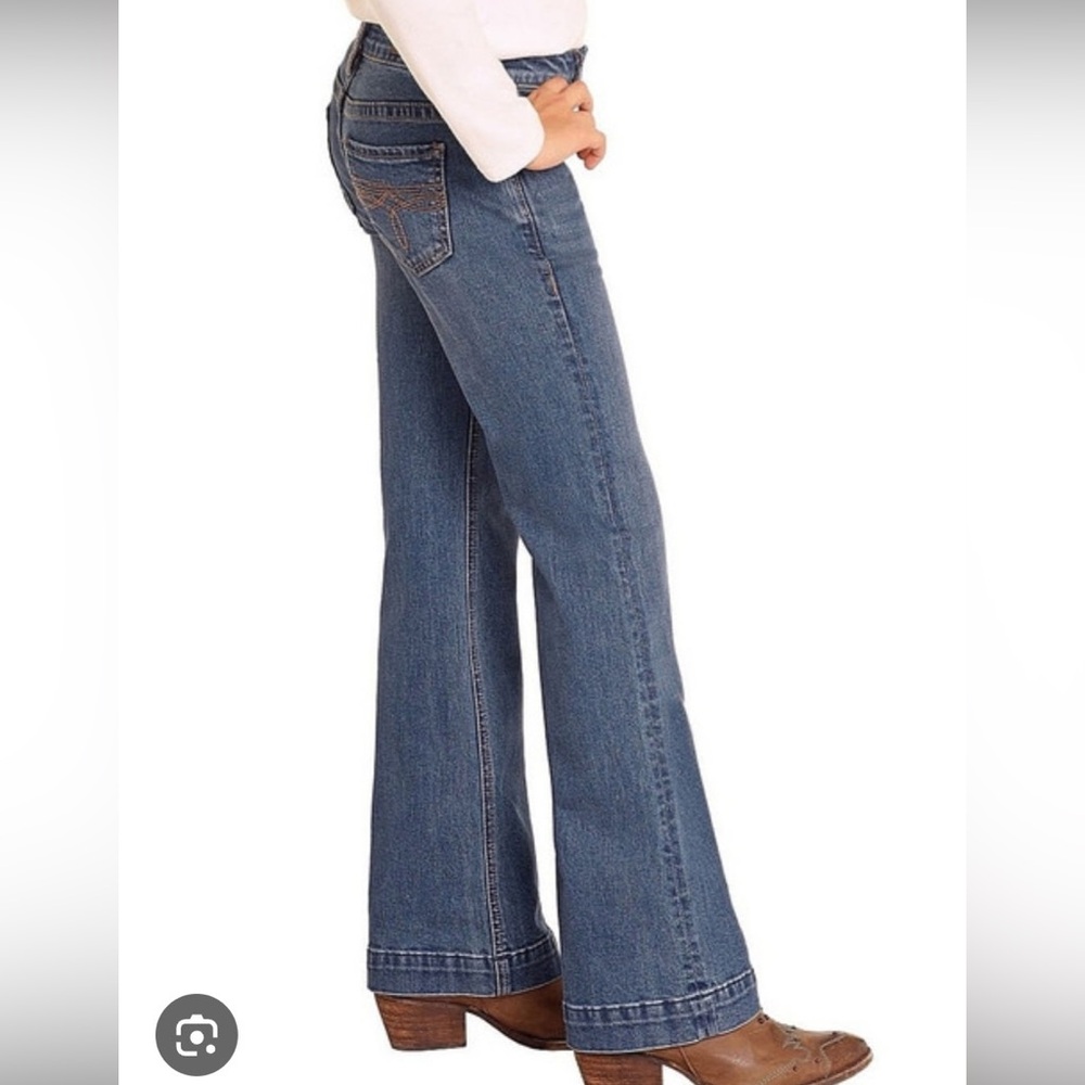 Rock & Roll Cowgirl Denim Flare Denim Jeans
